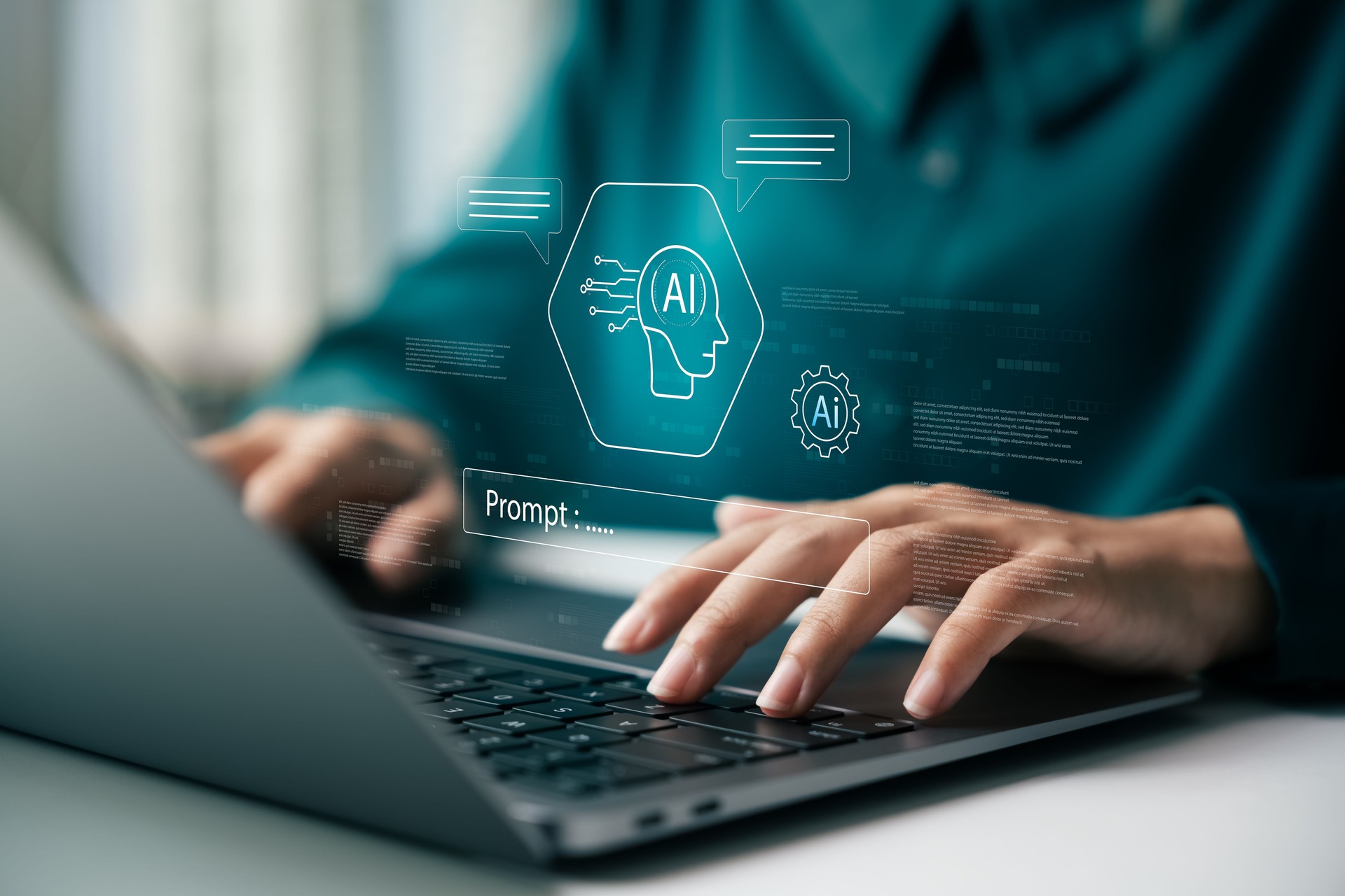 Businesswomen are leveraging AI prompts to boost productivity.